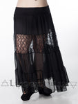 Kalma Chiffon & Lace Tiered Skirt